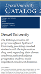 Mobile Screenshot of catalog.drexel.edu