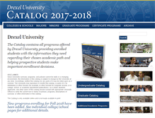 Tablet Screenshot of catalog.drexel.edu